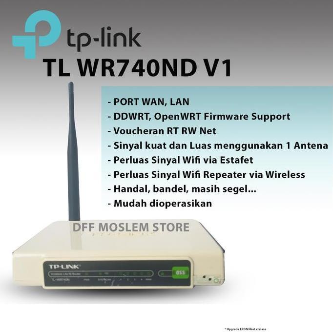 Modem Router Wireless Wifi TPlink TP-Link WR740ND v1 OPENWRT DDWRT