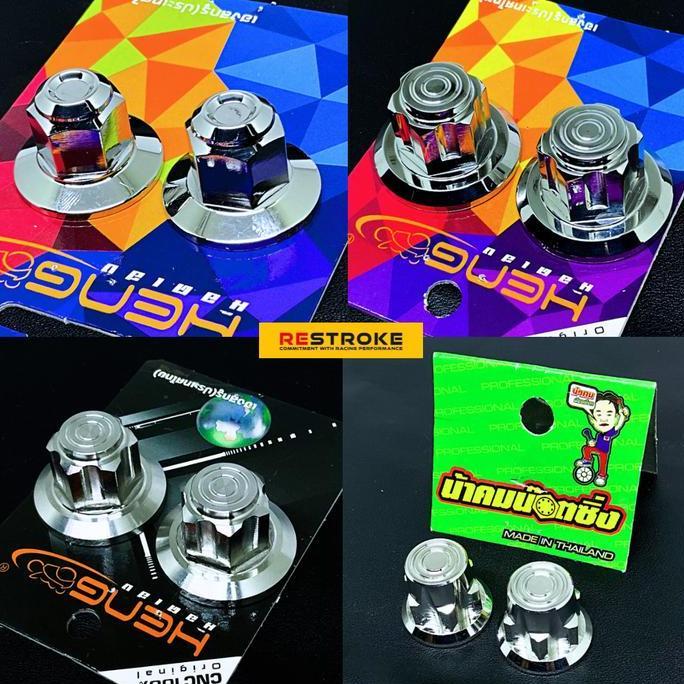 defatah.id - sepasang mur shock breaker belakang mur 14 rx king supra wave original probolt stainles