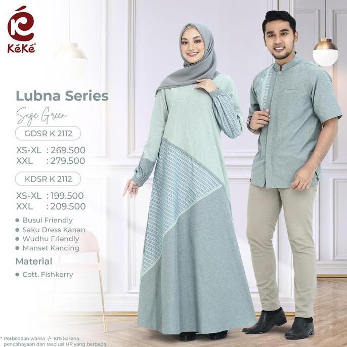 Qonitah Project Sarimbit Koko Gamis Dewasa Lubna Series SRK 2112 Keke