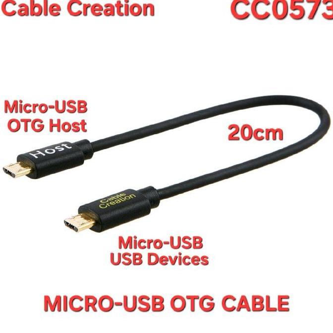 TERLARIS - CABLE CREATION CC0573 Micro-USB to Micro-USB OTG Cable for DAC Drone