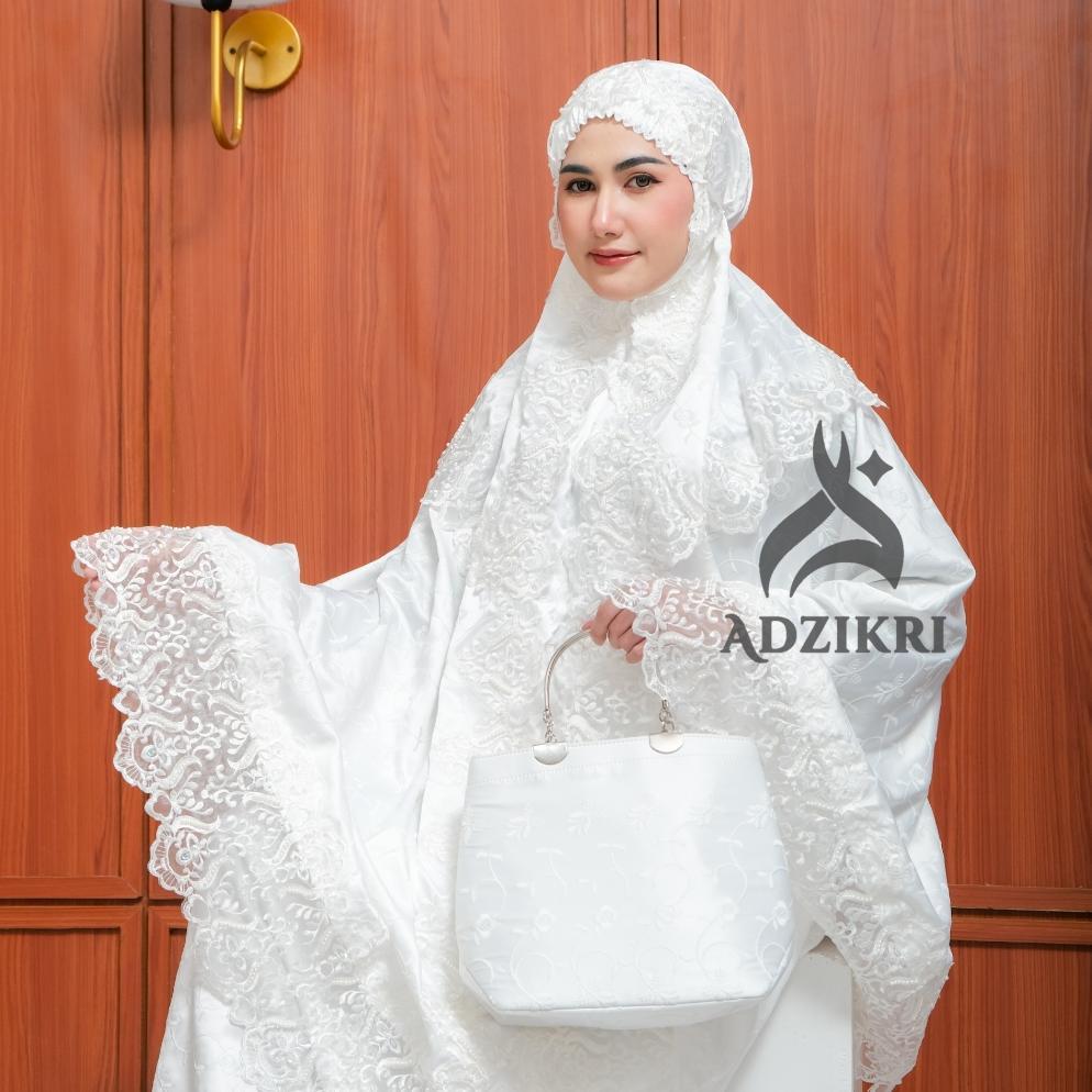 [TERBAIK] ADZIKRI - Mukena Dewasa Prada Pengantin Sutera Paris Premium