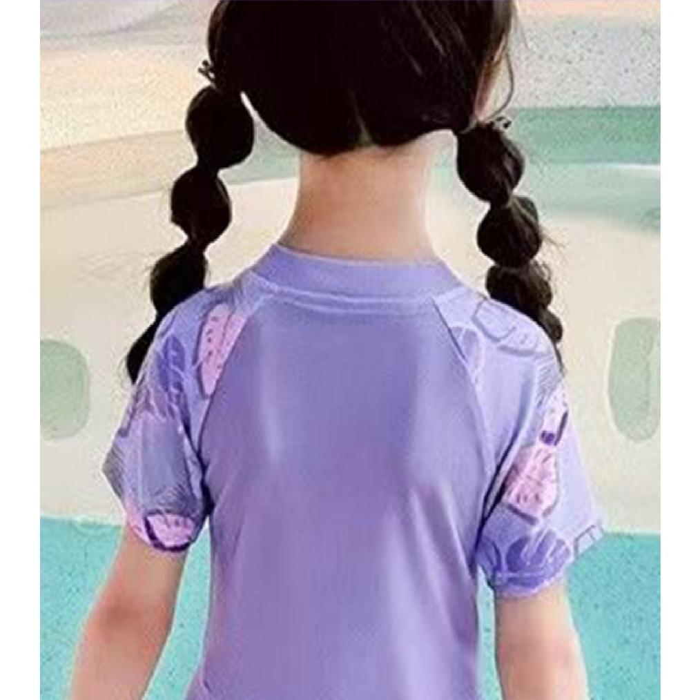 9911 Baju Renang Anak Dan Remaja Perempuan / Baju Renang Lengan Pendek Rok Motif Kuromi