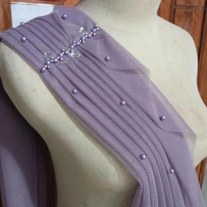 Trendy Slayer Pundak Kebaya Mutiara Tabur / Sayap Pundak / Selendang BS