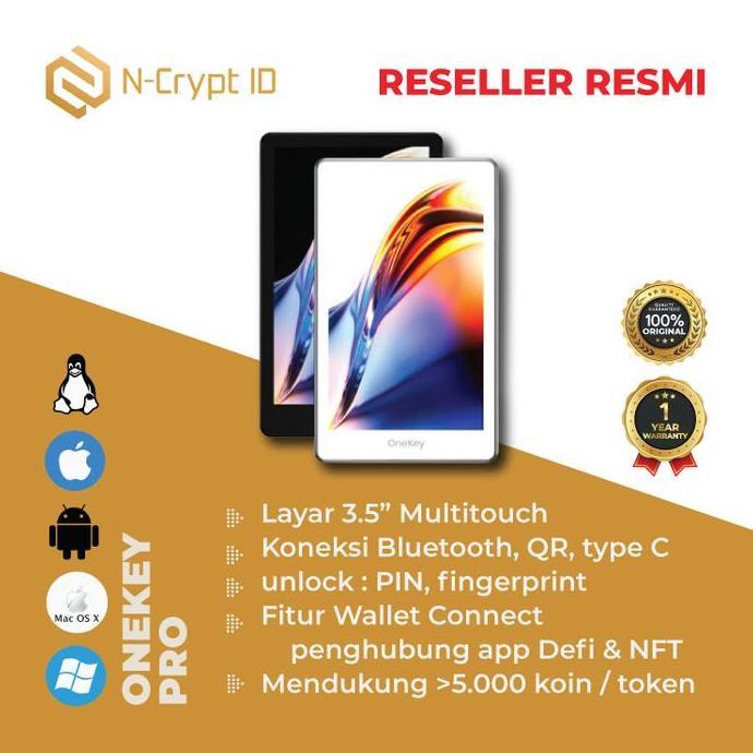 ONEKEY PRO / HARDWARE WALLET / CRYPTOCURRENCY / DOMPET KRIPTO BTC BNB ETH NFT / BITCOIN BINANCE ETHE