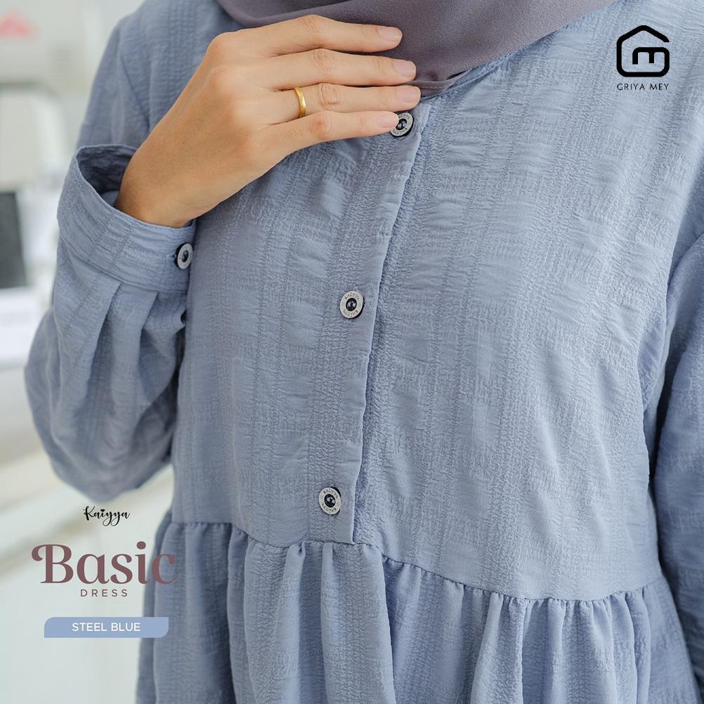 Kaiyya Basic Dress Gamis Menyusui Bahan Crinkle Cinderella Griya_Mey