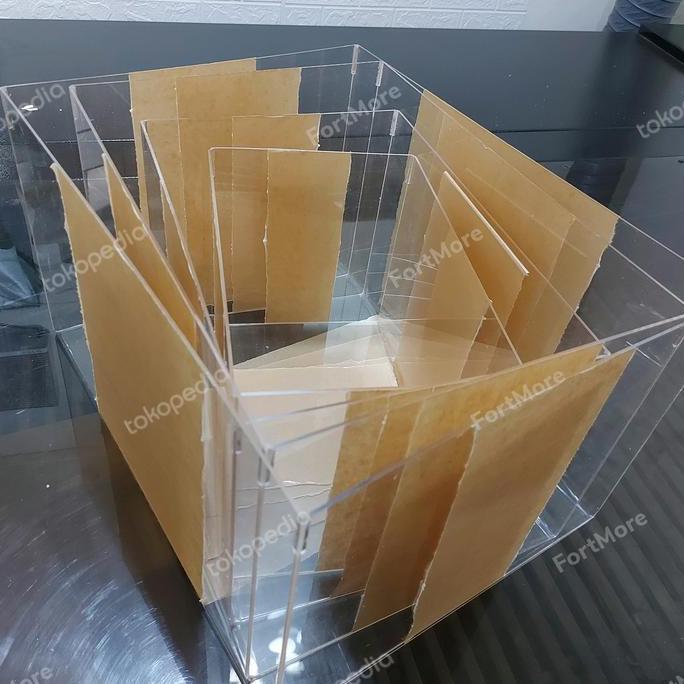 Ready Kotak Akrilik Seserahan Mahar Tanpa Baki 1 Set 4 Ukuran