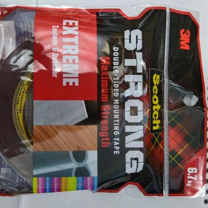 Double Tape 3 M Extreme 414-M19 19mmx4meter Lem bolak balik Outdoor Mounting Lem super kuat