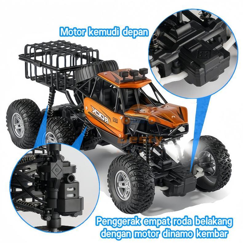 Best Sale Besty Mobil Remote Control 4Wd Mainan Rock Crawler Alloy Off-Road 6 Roda Rc Off Road Denga