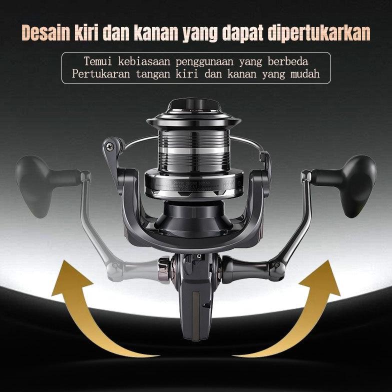 TERMURAH Reel Pancing DS 8000-10000 Series Dual Purpose Fishing Reel 12+1BB Carp Fishing Reel 4.1:1 