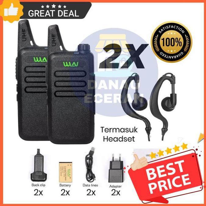 WLN HT WLAN KD C1 Walkie Talkie KD-C1 UHF Full Set 2PCS