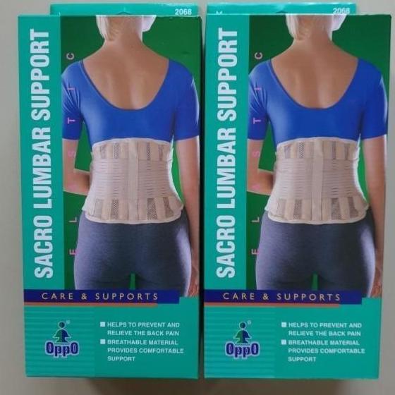 Oppo Lumbar Sacro Oppo 2068 Unisex Korset Penyangga Punggung Nyaman Dengan Netting Special Dan 6 Pan