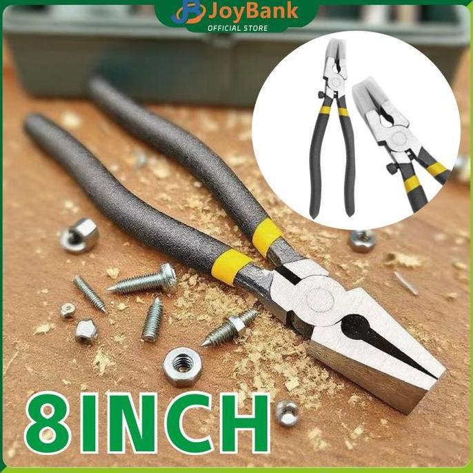 DIONAND Tang Penjepit Kaca Adjustable dengan Baut - Kepala Karet Lebar, Memotong & Mereparasi Tepian