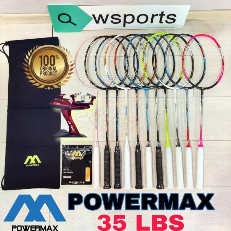 BEST SELLER RAKET BADMINTON POWERMAX 36LBS FURIOUS 50 M 800 STING SHOT TECTONIC 28 TORNADO 800 ORIGI