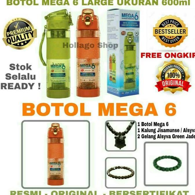 Botol Mega 6 Far Infrared Hydrogen free Paket Alsyva - asli 100%
