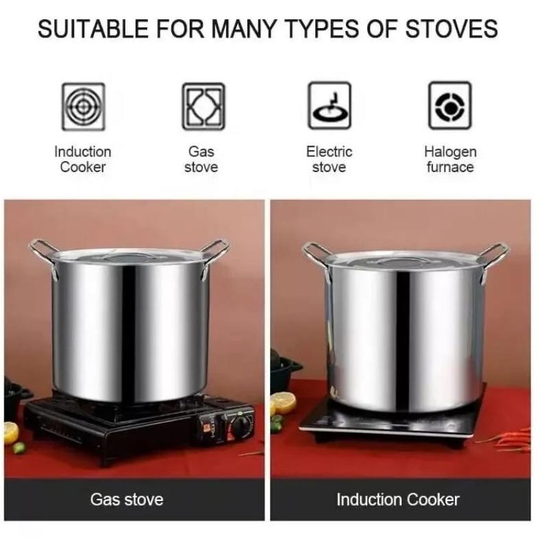 CUCI GUDANG Panci Stainless Steel Tebal Stockpot Dandang Steamer kukusan Panci Stainless Steel Kukus