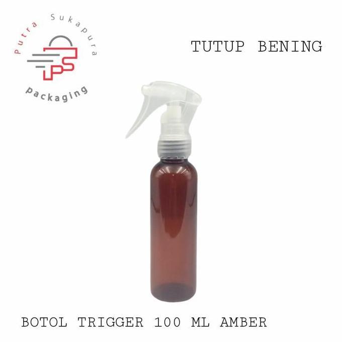 botol spray Trigger 100ml amber / botol triger 100 ml amber coklat