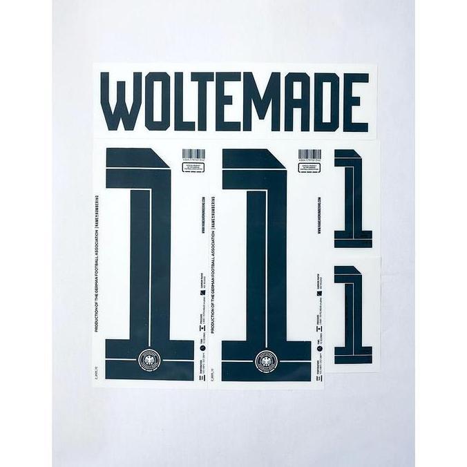 Nameset Jerman 2026 HOME = WOLTEMADE (11). Original Nameset for Jersey.