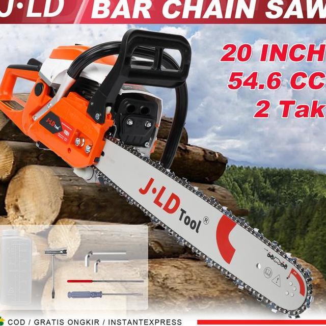D Gergaji Mesin Chainsaw 54.6Cc Mesin Potong Kayu Mesin Chainsaw 20Inch Pohon Kayu Kualitas Sinso Mi