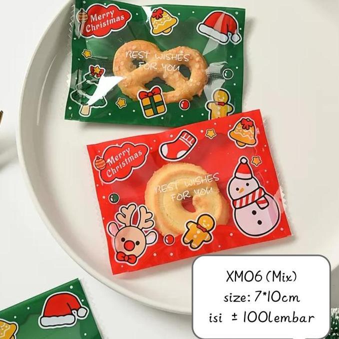 ```````] Plastik Natal XM06 Plastik Kue Kering Cookies Nastar Plastik Christmas