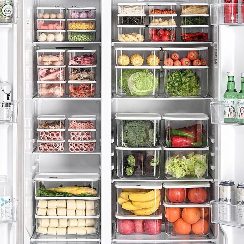 TERMURAH VOOVA Storage Kulkas/ Penyimpanan Box Sayur/ Toples Kulkas/ Toples Bening Transparan Serbag