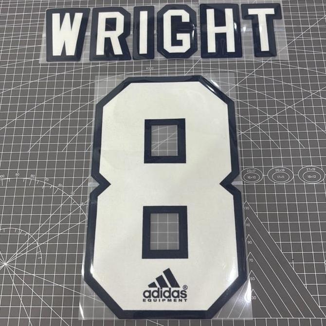 TERLARIS - Nameset arsenal home 92/94 wright velvet flock lextra remake hk