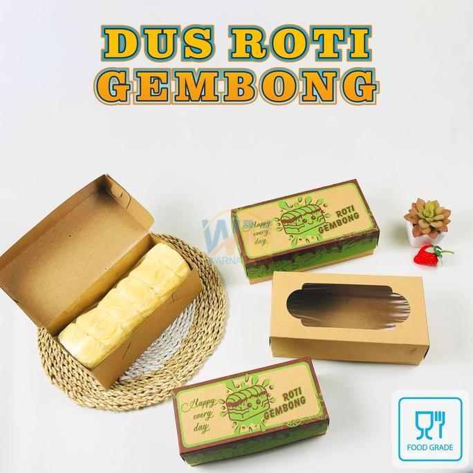 Best Seller (Isi 25 Pcs) Dus Box Roti Gembong 20X10X7Cm Dus Roti Gembong Anti Lengket 18X8X7Cm Food 