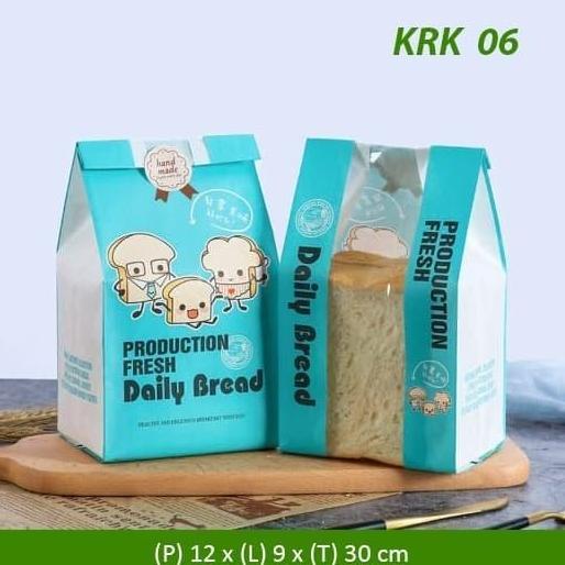 Buruan beli] Packaging Kertas Roti KRK06/ Kemasan Kertas Roti/ Roti Tawar
