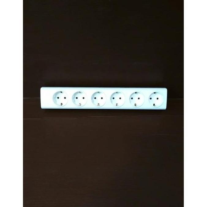 Allthebest- Stop Kontak BROCO / Terminal BROCO / Stop Kontak 6 Lubang Putih BROCO