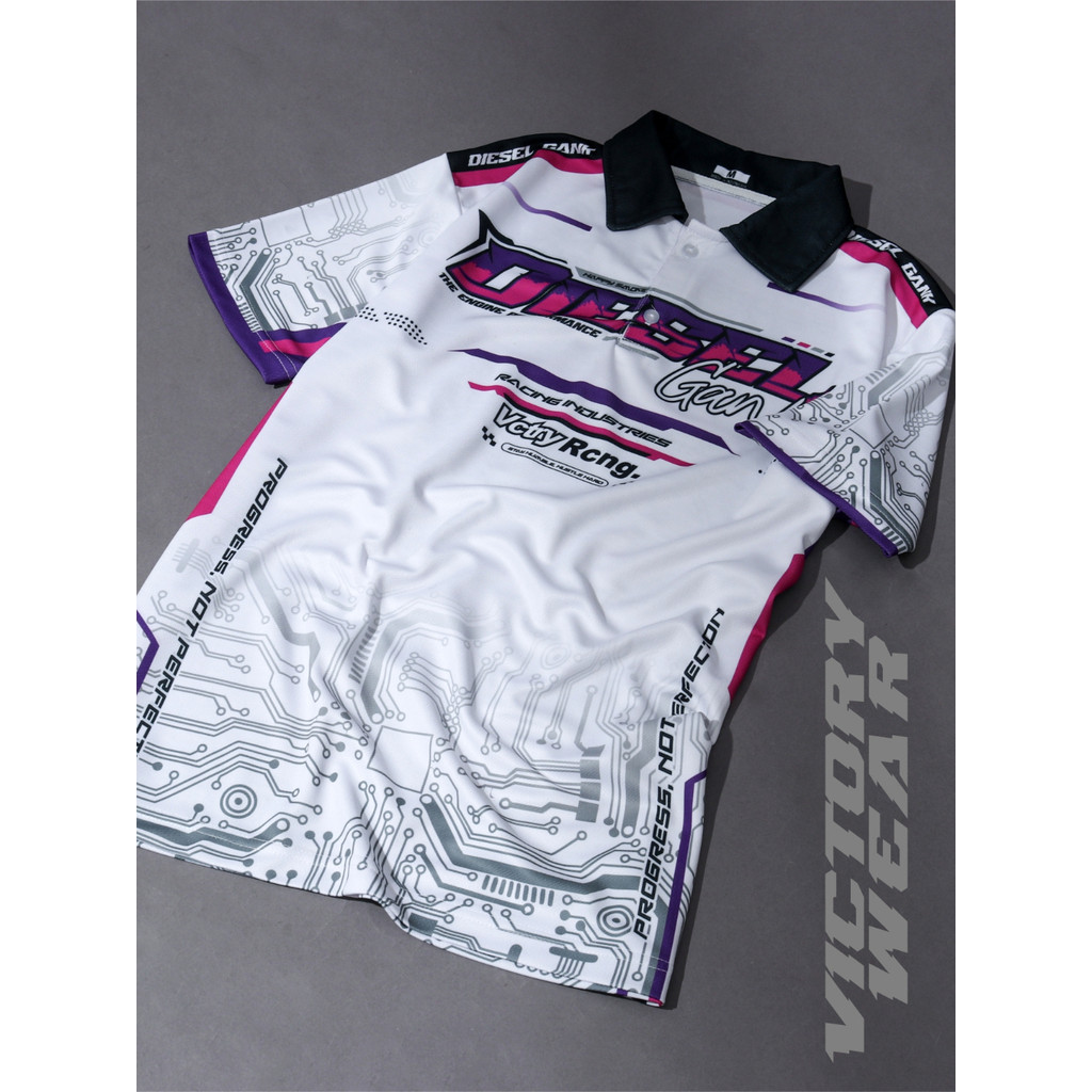 JERSEY KAOS RACING CUSTOM DIESEL GANK POLO KERAH KANCING V-NECK, KAOS SATUAN, BAHAN FULLPRINT VW41