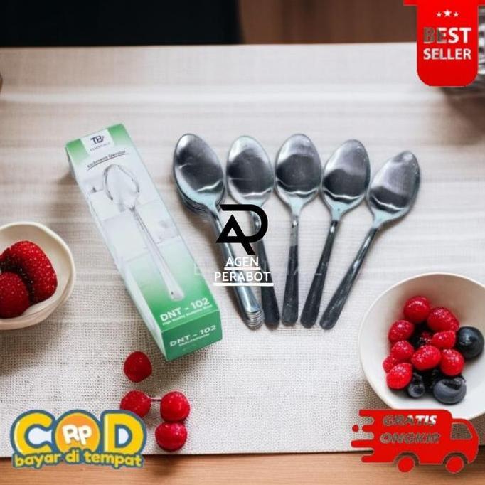 TOKOBOEJANG77 - SENDOK GARPU MAKAN DNT 102 TEBAL DAN ELEGAN 12PCS KITCHENWARE STAINLESS