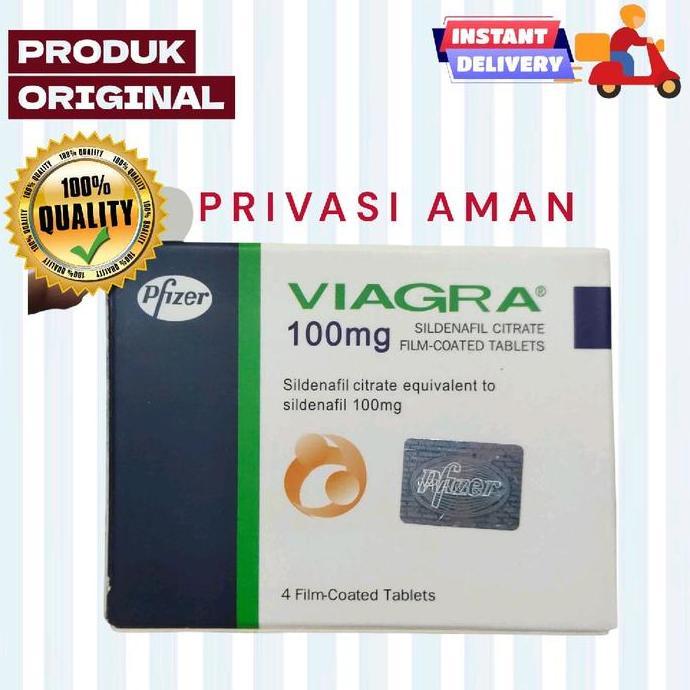 ViagraPfizerSildenafil 100mg Herbal Penambah Kuat Pria - 4 Butir