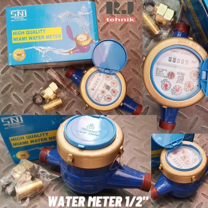 Meteran Air Miami Water Meter 1/2" Bodi Besi