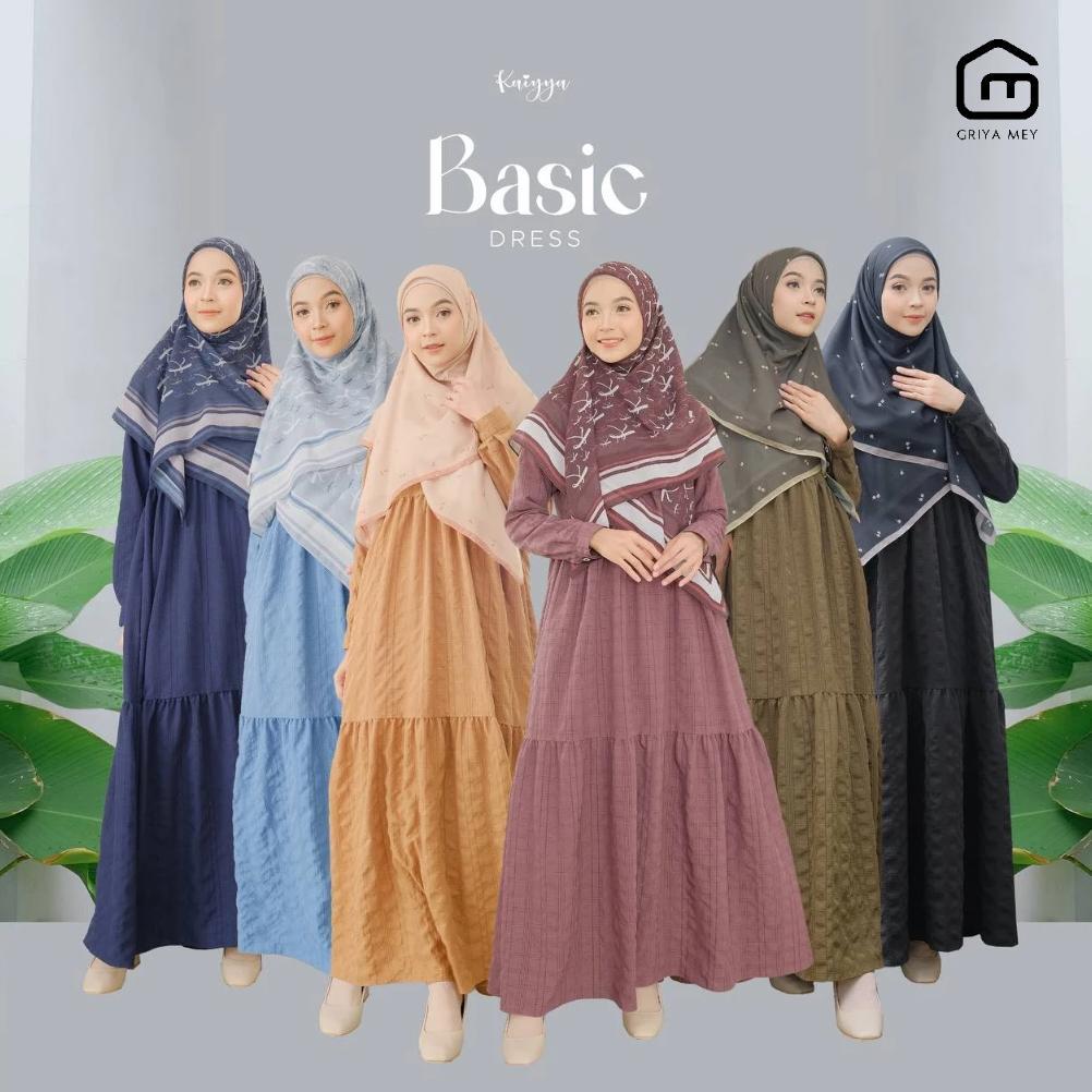 Kaiyya Basic Dress Gamis Menyusui Bahan Crinkle Cinderella Griya_Mey