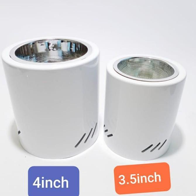 Kap Lampu Downlight Outbow Bulat / Lampu Plafon Tempel Dinding 4INCH