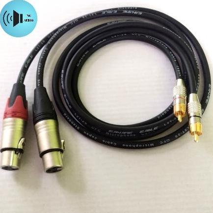 TERMURAH - [SATU SET]Kabel audio Jack mixer to power female to rca High Quality