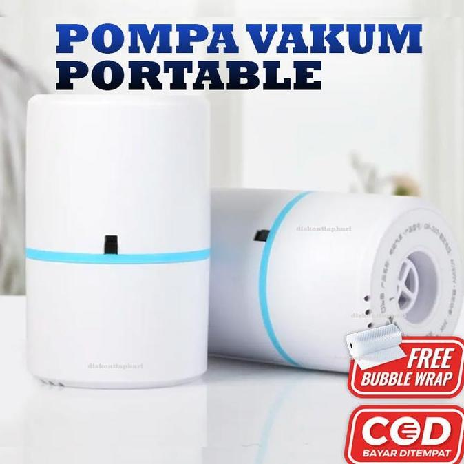 Promo Mesin Alat Pompa Vakum Serbaguna Design Mini Vacuum Travel Portable Listrik dengan Daya Hisap 