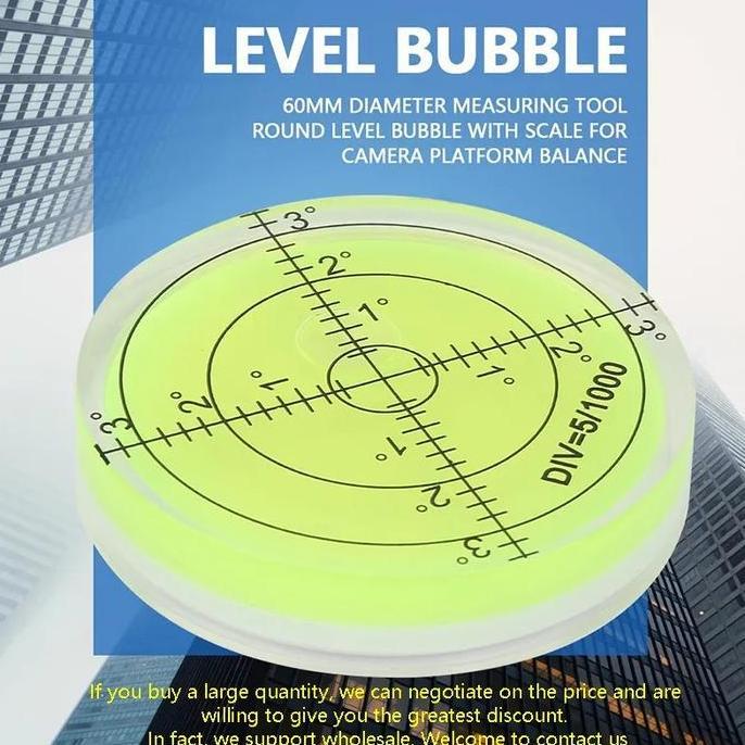 Round universal bubble level-waterpass bulat-ukur kedataran sudut slop