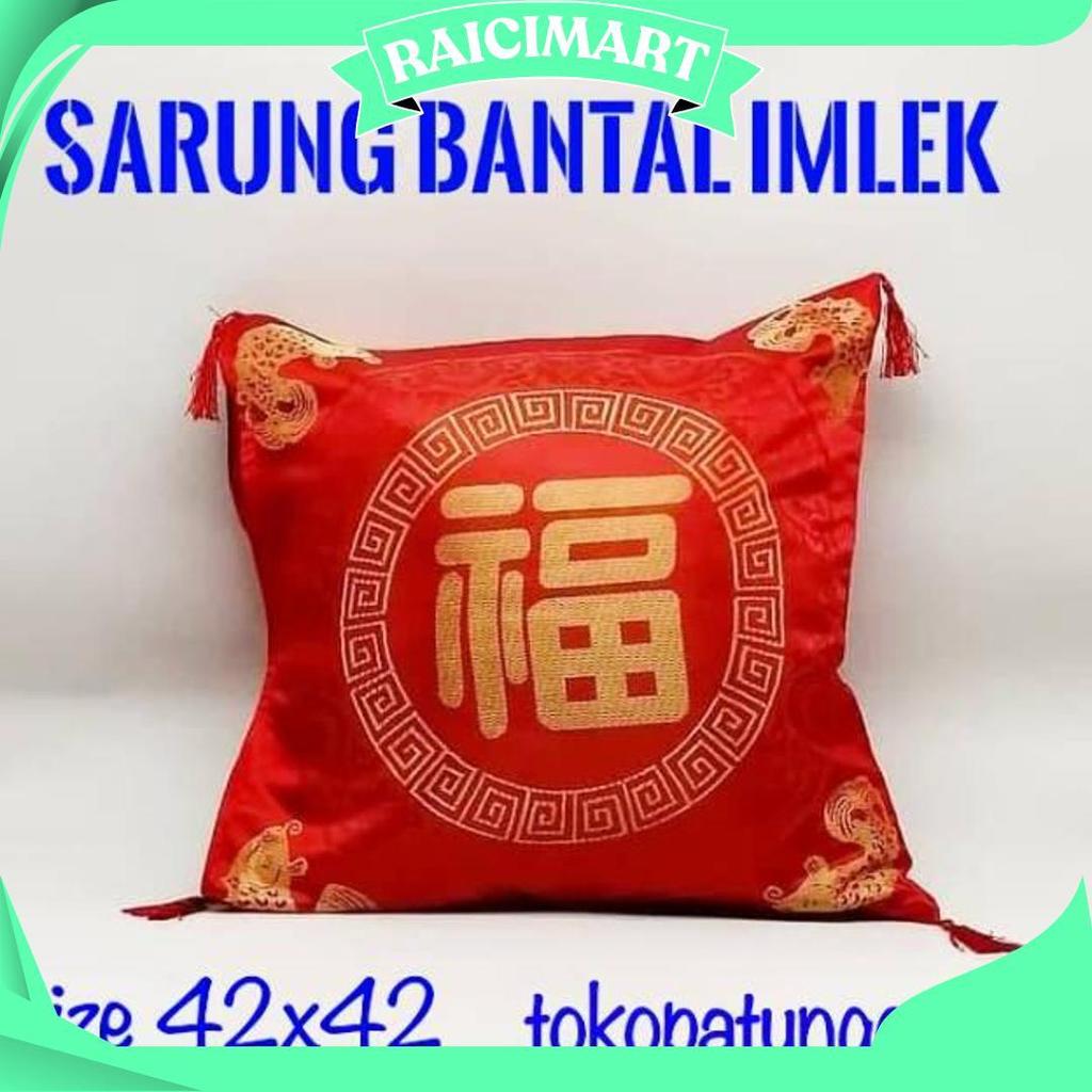 Bantal Sofa Imlek Hoki 01 Kain Motif Fuk Promo