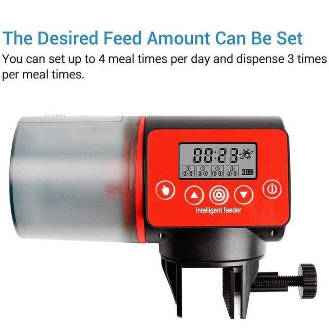 Dispenser Makanan Ikan Pintar Otomatis Smart Fish Feeder Dengan Pengaturan Waktu Dan Kapasitas Besar