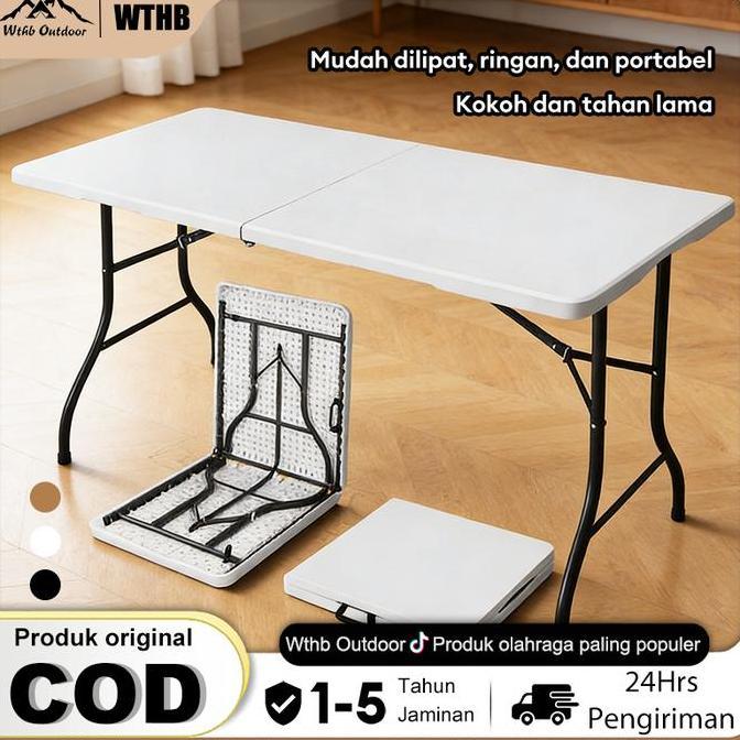 WAITEKNO WTHBMeja lipat portable1.2/1.5/1.8M Meja Lipat Outdoor Laptop Meja Lipat Portable Serbaguna