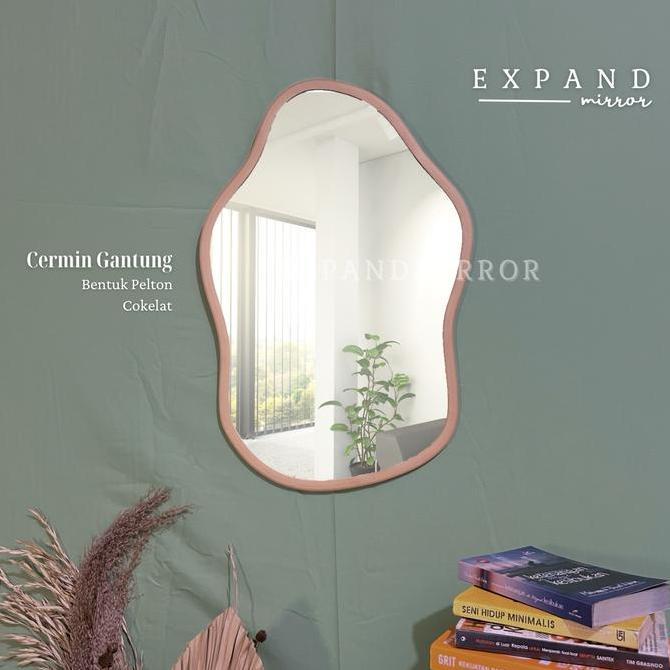 cermin estetik / cermin dinding/ cermin tempel /kaca gantung / kaca tempel
