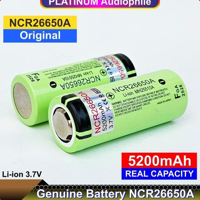 SPORTOV Baterai 26650 5200MAH 3.7V 4.2V NCR26650A Batre Original Battery NCR 26650