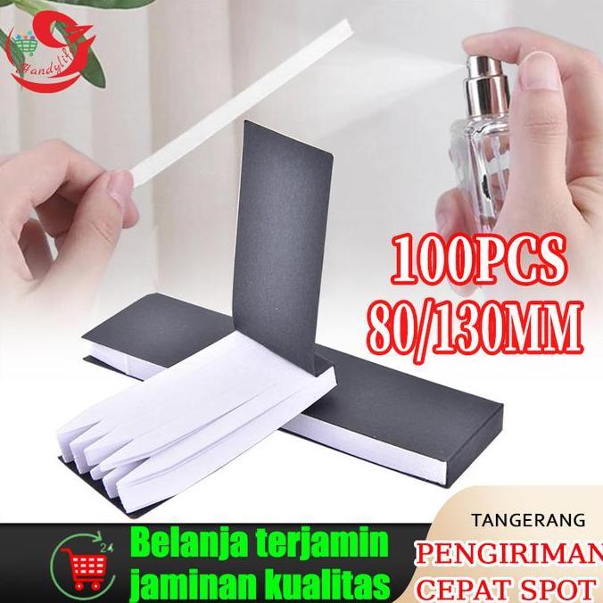 MVO 100Pcs Tester Kertas Parfum Strip Paper Test Parfum Smelling Strip Parfum Kertas Untuk Tester Pa