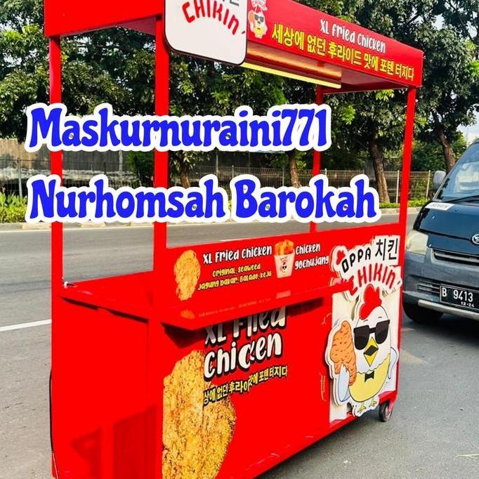 Terlaris Gerobak Dorong/Booth Portable / Booth Kayu / Grobak Kayu / Booth