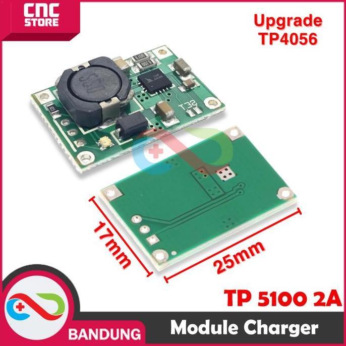 SPORTOV TP5100 TP 5100 2A UPGRADE TP4056 MODULE CHARGER 18650 BATTERY