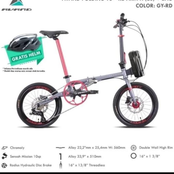 Terlaris Sepeda Lipat Avand Re Arm X 16 Inch 10Speed
