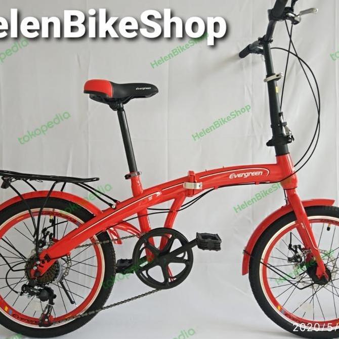 Terlaris Sepeda Lipat Evergreen 20 Inch Discbrake