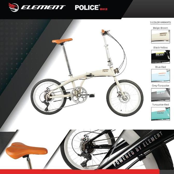 Terlaris Sepeda Lipat Folding Bike 20 Element Police Milan Pastel Edition