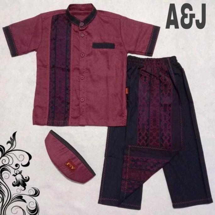 Sarkoci Anak A&J// Lengan Pendek 3-13Tahun // Baju Muslim