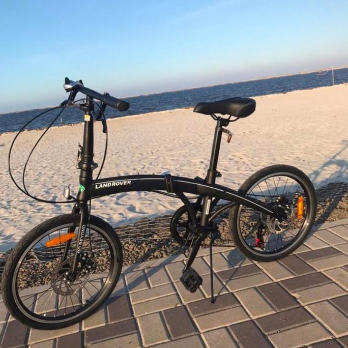 Terlaris Sepeda Lipat Land Rover Disc Brake 20 Inch 7 Speed Shimano Alloy